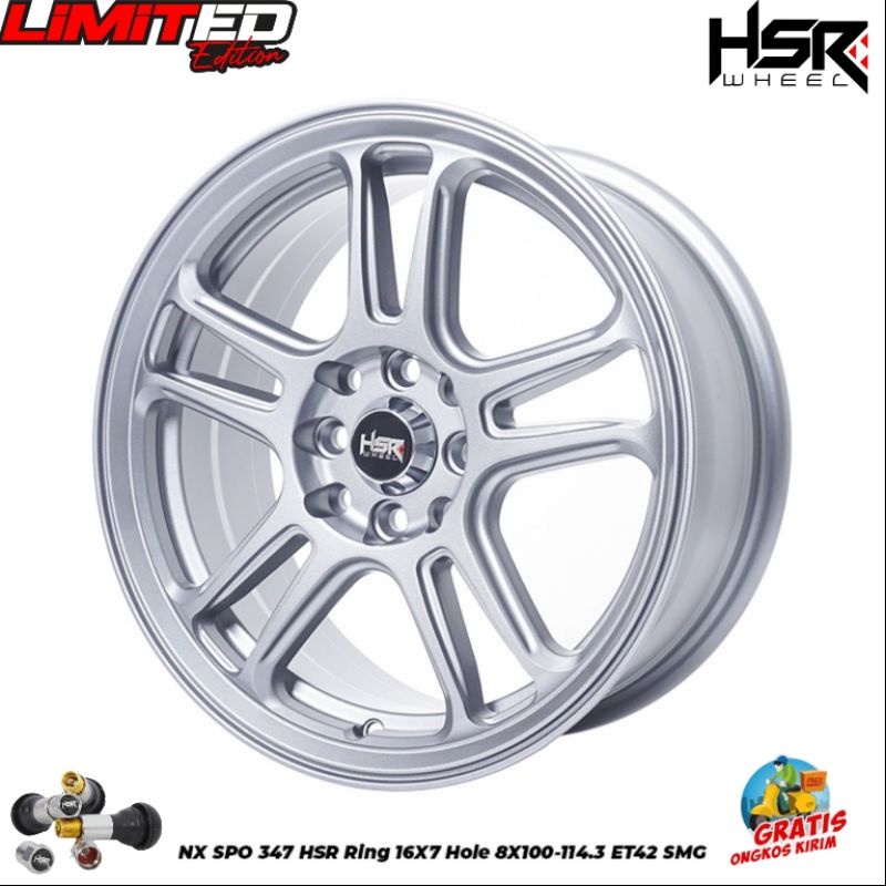 velg mobil brio ayla agya r16 velg mobil Hsr NX SPO Ring 16 velg mobil lubang baut 4 velg mobil ring