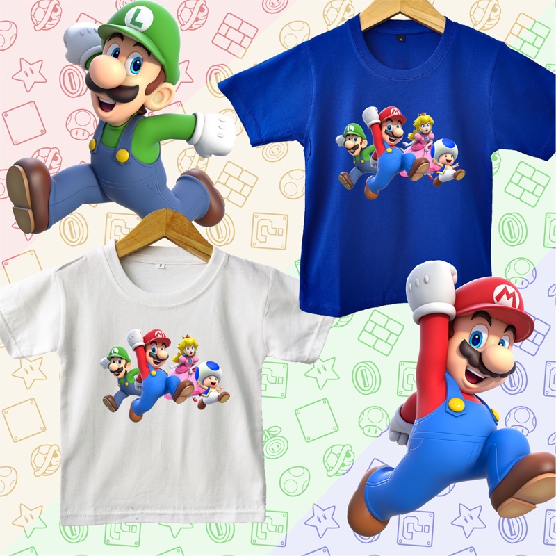 Kaos Anak Mario Ramai