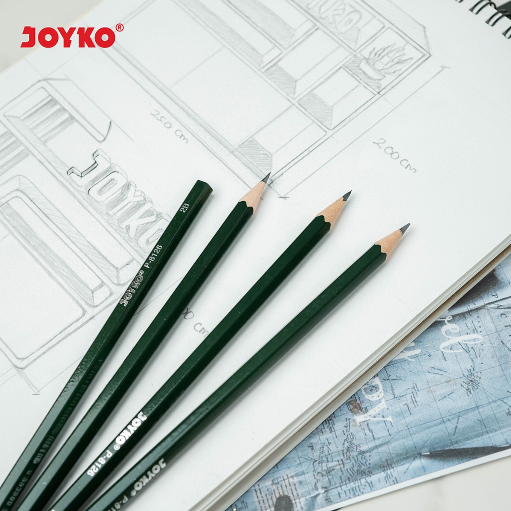 Pensil 2B Pencil Joyko P-8126 2B 1 Box 12 Pcs