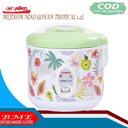 NIKO Rice Cooker GOHAN TROPICAL 1.2 L TERBARU DESAIN MEWAH/mejikom niko 1.2 liter
