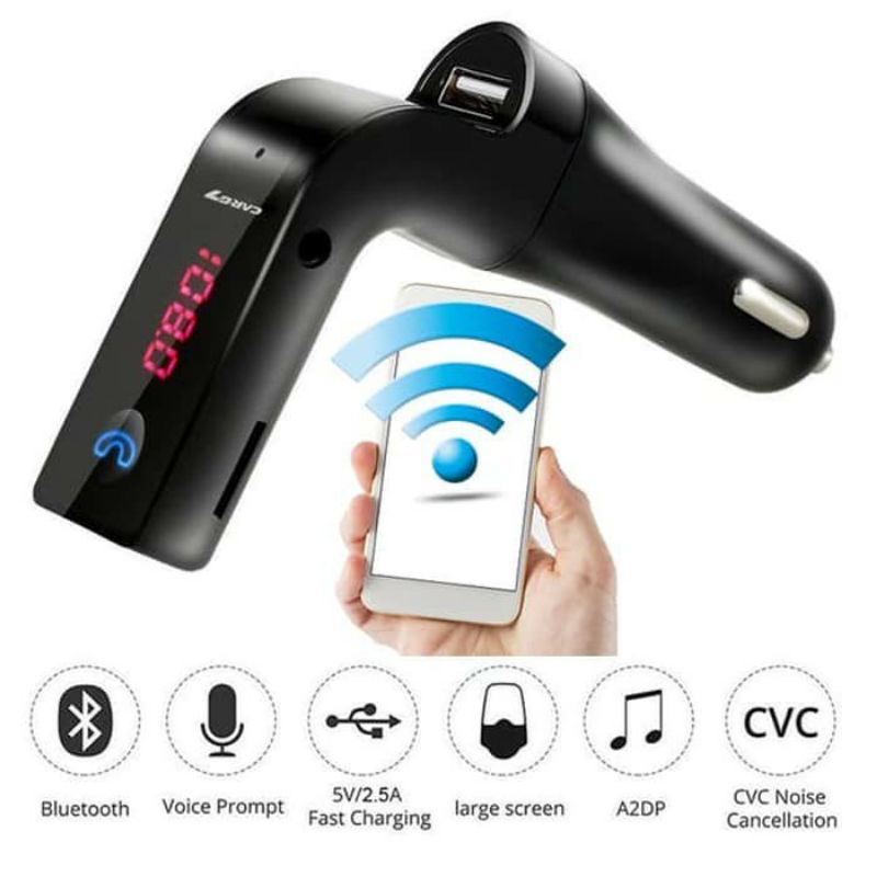 Radio transmitter Charger mobil hp 4in1 fast charger modulator FM radio bluetooth mp3 micro SD