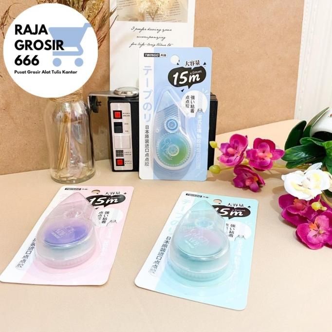 

GLUE TAPE POLOS (ISI 15 METER) BESAR TWINGGO TG-G1523 DOUBLE TAPE ROLL