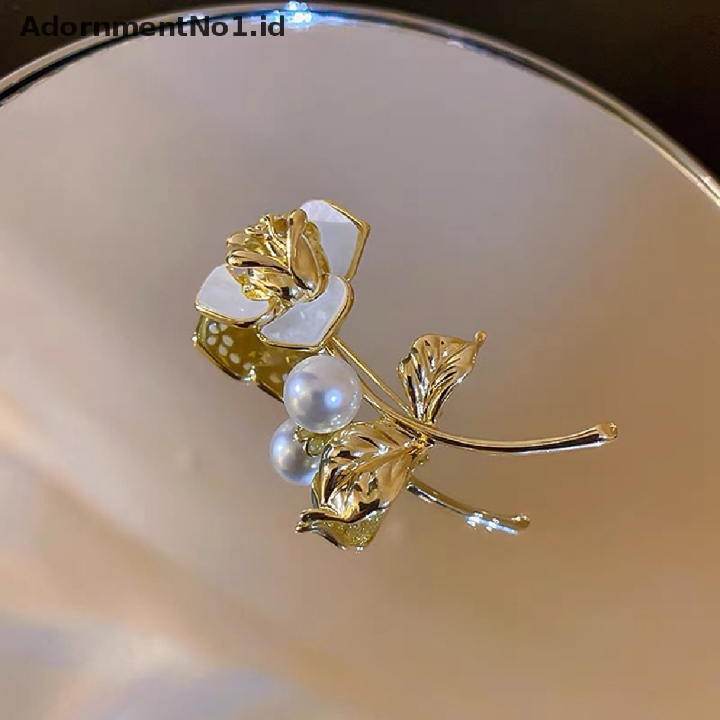 [AdornmentNo1] Bros Bunga Mawar Untuk Wanita Pria Kecantikan Flower Brooch Pin Hadiah Aksesoris [ID]