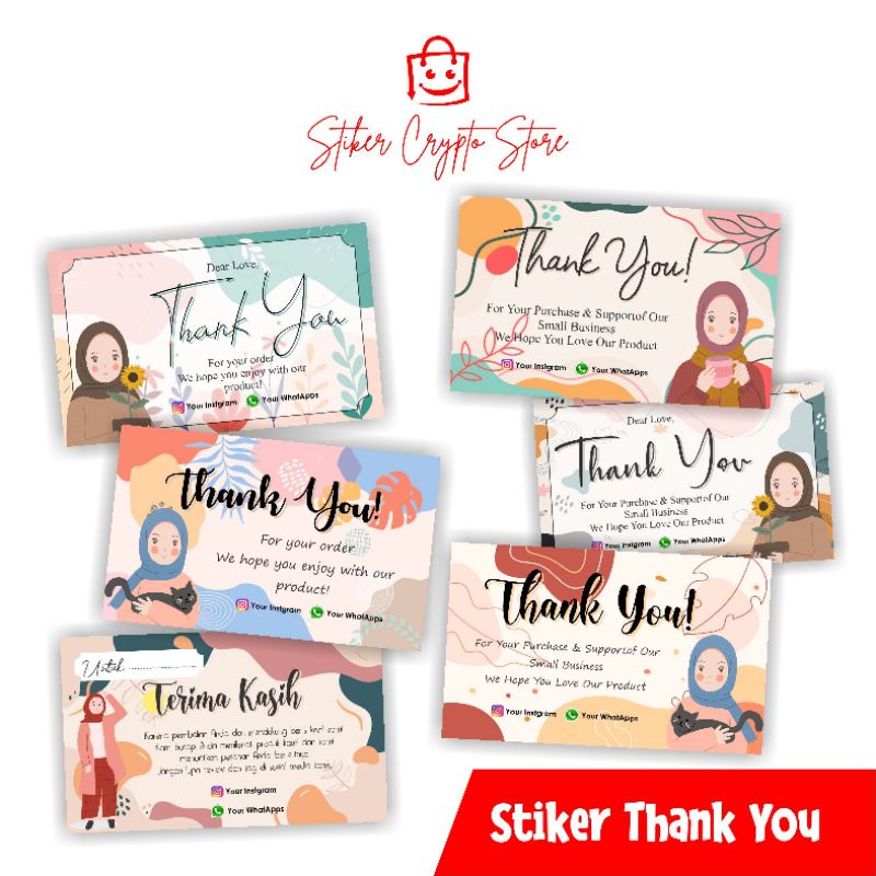 

Thank You Card Thank You Stiker Thank You Card