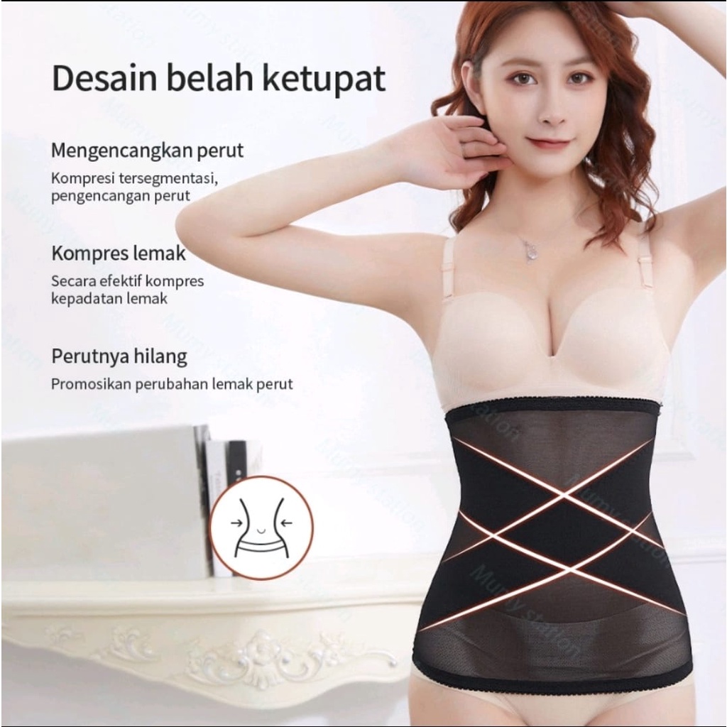 Waist Trainer Slimming Curva Korset Pelangsing Pengecil Pinggang Perut Buncit