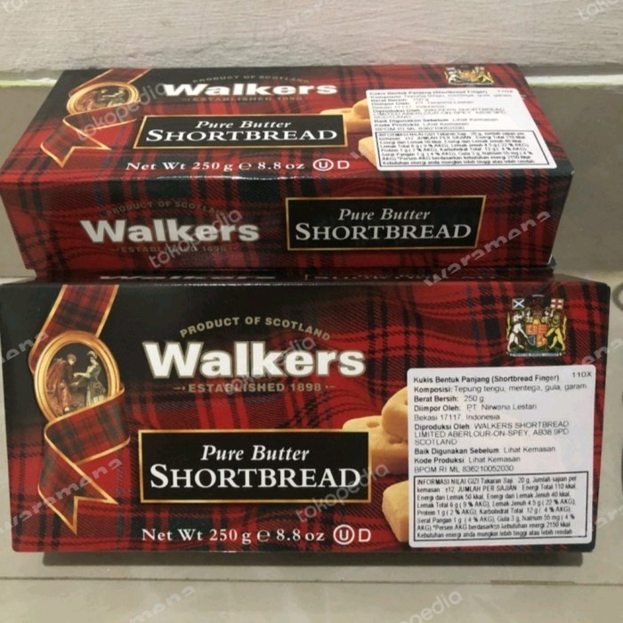 

Walkers Pure Butter Shortbread 250gr - walkers biscuit Cookie