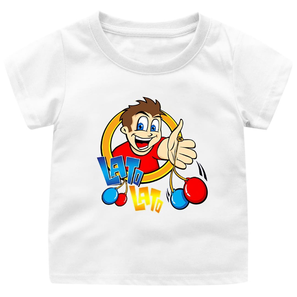 Hzl.outfit Baju Kaos Anak Lato Lato Kartoon Lato Lato M.L.XL