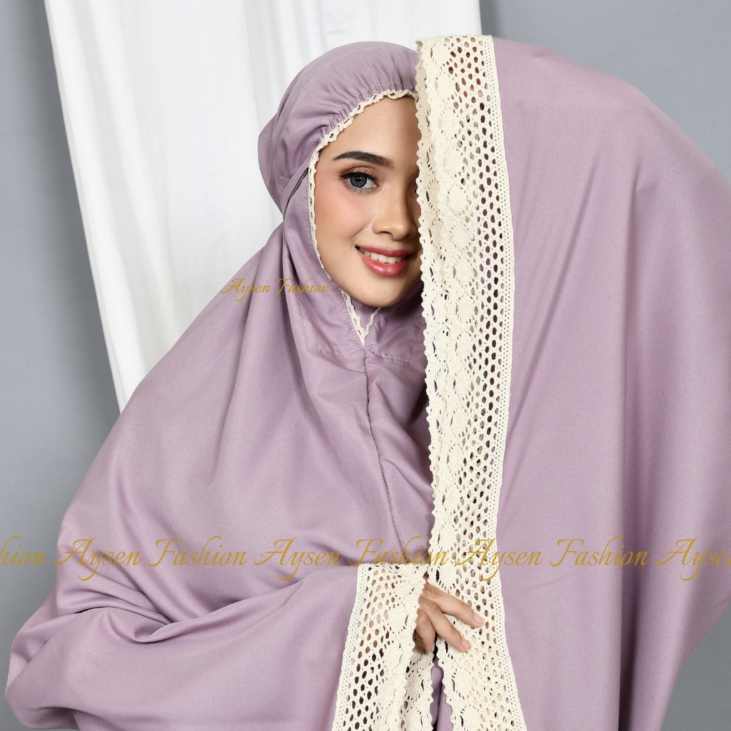Mukena Dewasa Tiaraseries Katun Polos Renda