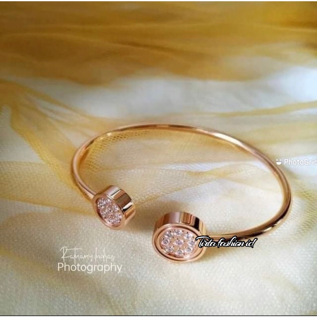 Gelang Kesehatan Pria Wanita Energi Ion Negatif Gelang Kesehatan Warna Rose Gold