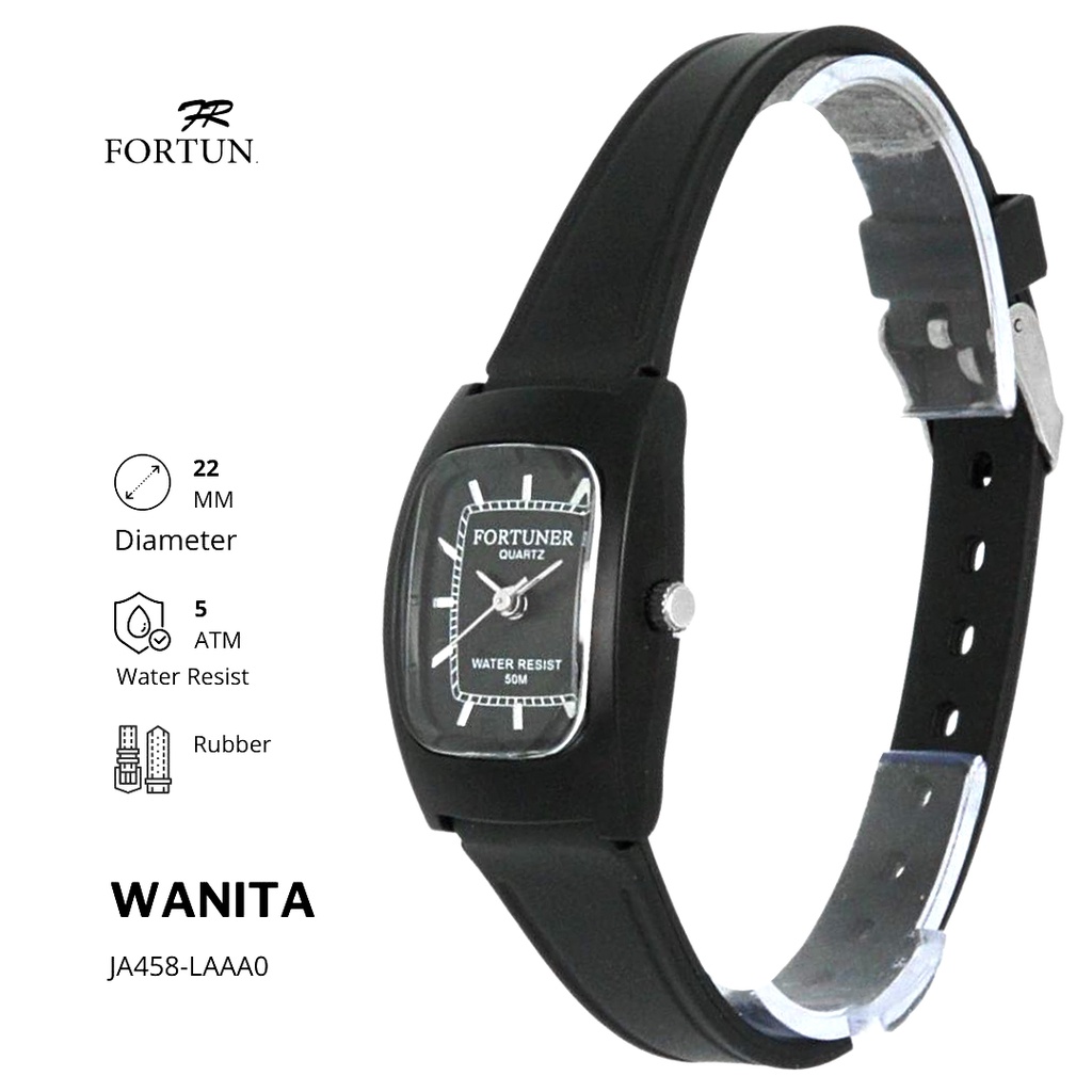 Fortuner Jam Tangan Wanita Analog Water Resistant Rubber Yabella