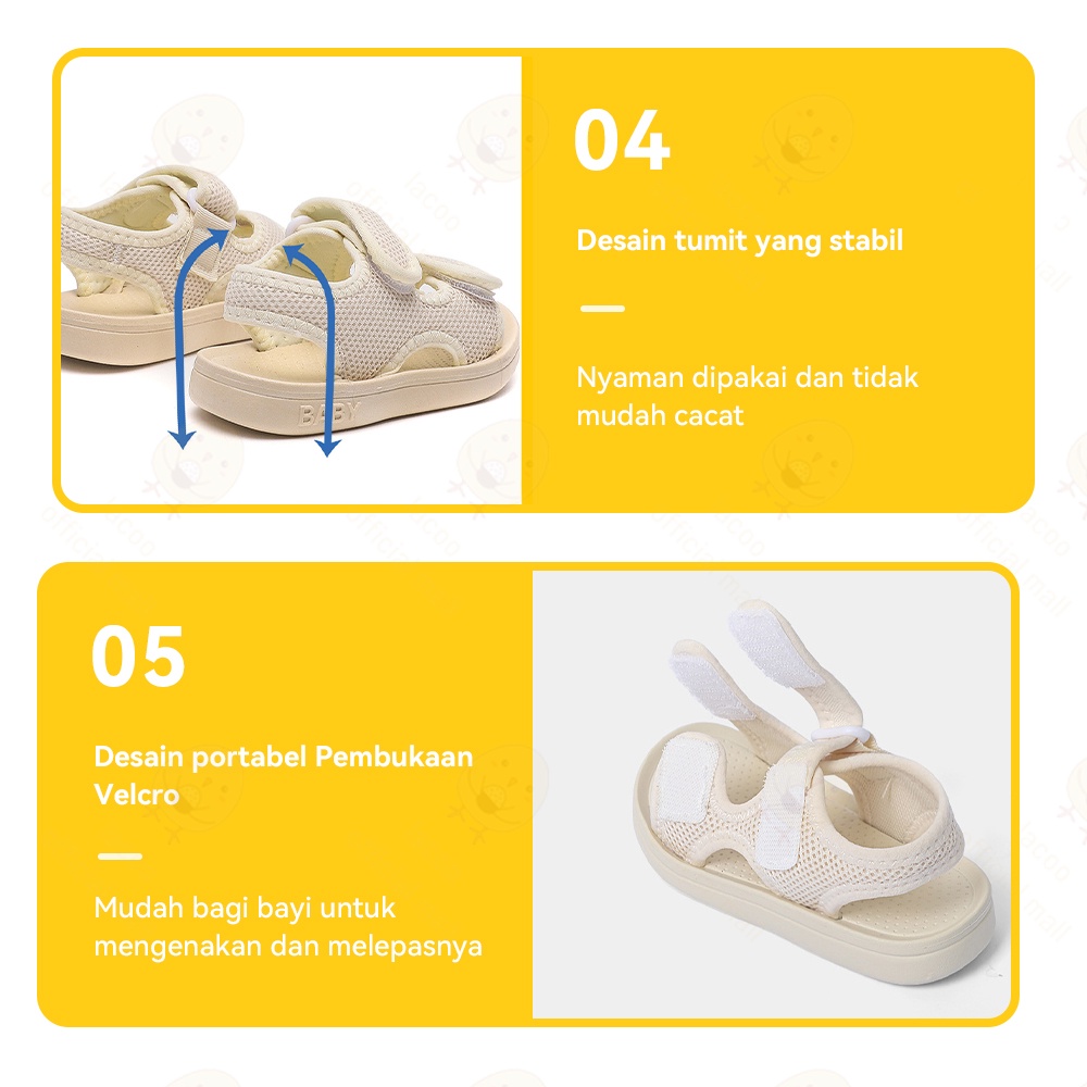 Sandal anak perempuan laki laki lembut Sendal anak kain jala Sepatu sandal anak non slip