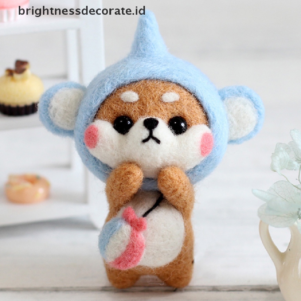 [Birth] Kartun Boneka Wol Felt Poked Felt Craft DIY Set Bahan Non Jadi [ID]