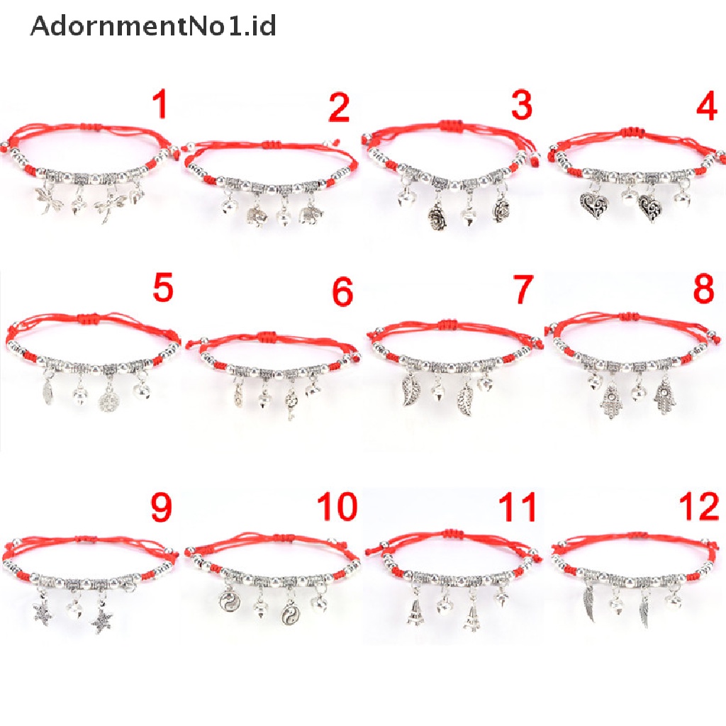 [AdornmentNo1] Fashion Wanita Beruntung Buatan Tangan Tali Anyaman Paduan Adjustable Gelang Bangle [ID]