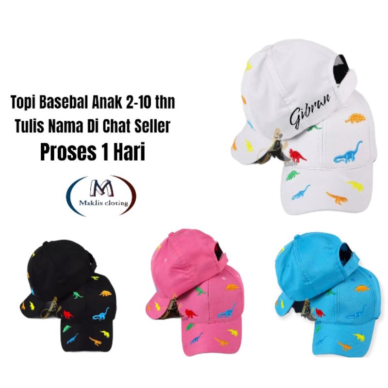 Topi Anak Basebal Gratis Nama Sendiri