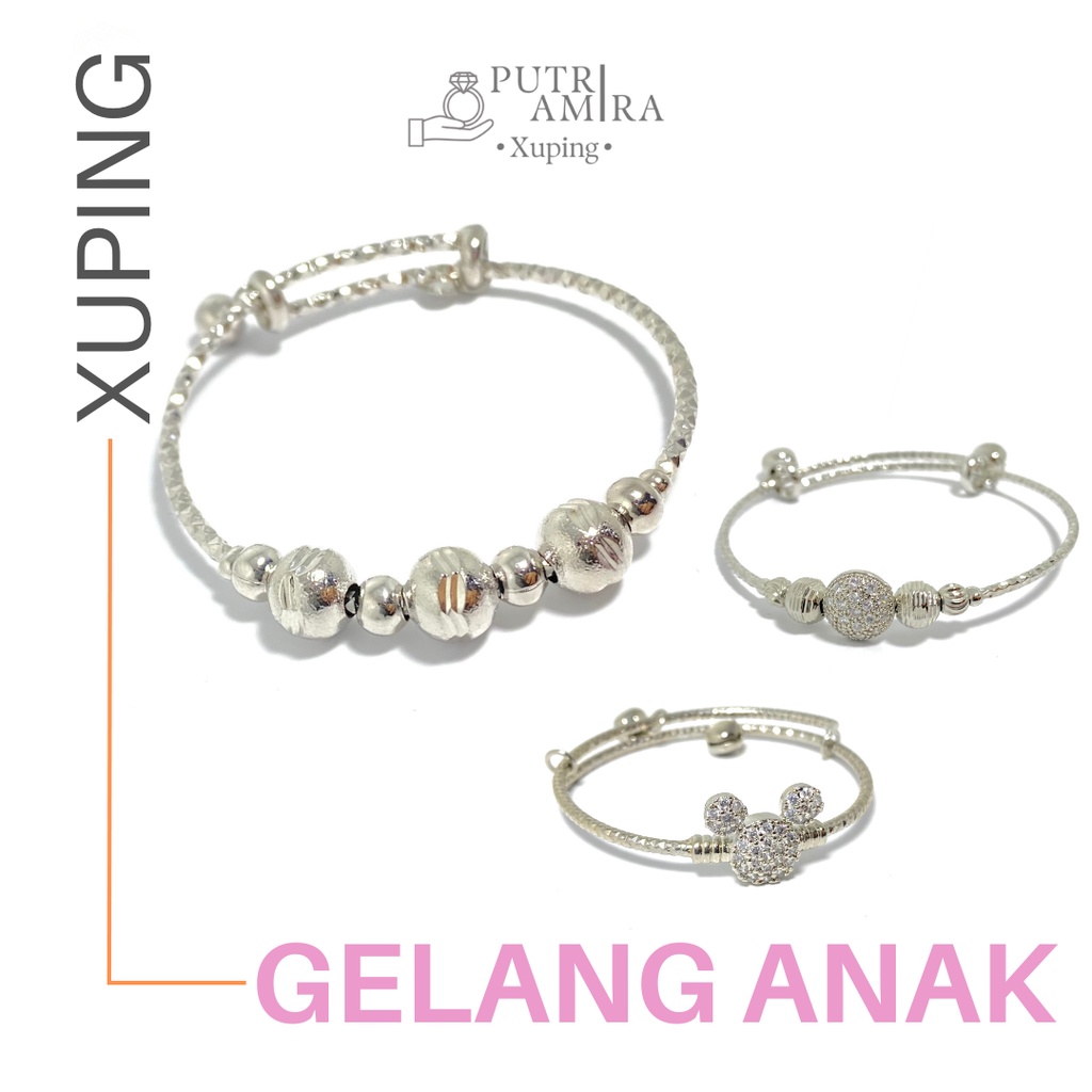 (COD) Gelang ANAK Bangle Silver / Xuping / PutriAmira