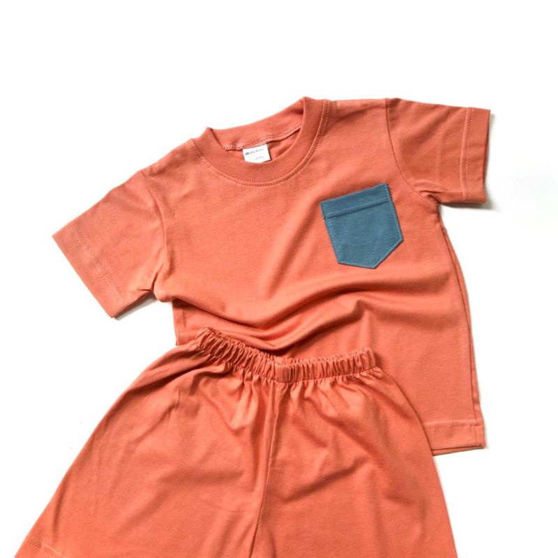 Minimine - Cale Set / setelan anak usia 1-10 tahun / setelan celana pendek dan kaos anak / baju bermain anak / setelan anak lucu murah bagus
