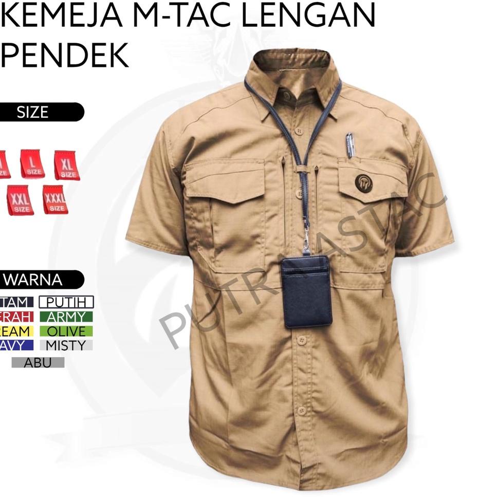 Wow Murah Meriah.. Kemeja Mtac Lengan Pendek Bahan Ribstop Katun Pernusa | Kemeja Lapangan Pria | Ke