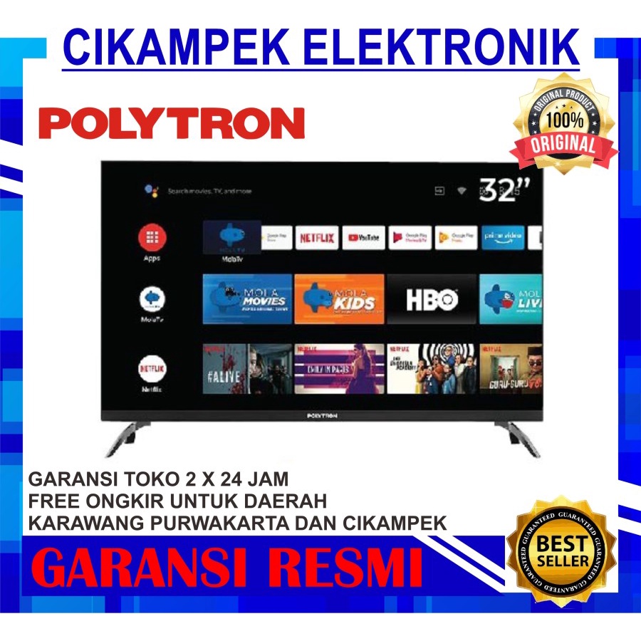 TV LED POLYTRON PLD 32AG9953 ANDROID TV 32 INCH DIGITAL TV