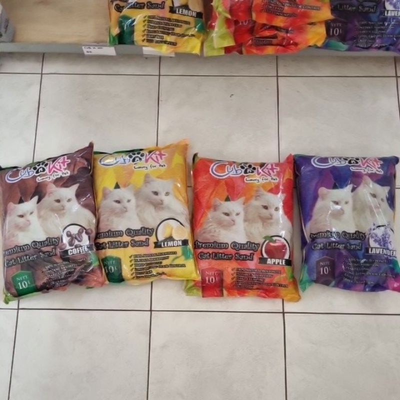 CUB N KIT / TATAPET / PERFECT / LONKENN CAT LITTER - PASIR GUMPAL DAN AROMA 10 L