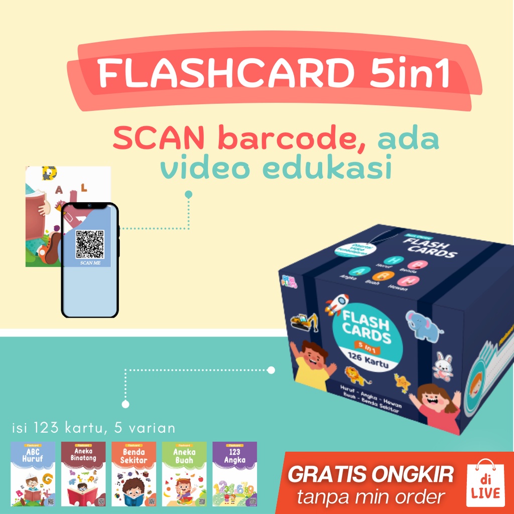 N1 Flash Card Mainan Anak Bayi Edukasi Anak Bayi 1 2 3 5 Tahun Flashcard Edukasi Anak Hijaiyah Aramomkids