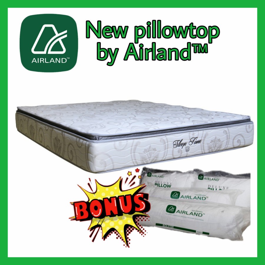 Airland Pillowtop 120 X 200 / 160 x 200 / 180 X 200 / Kasur Springbed - Kasur Saja, 90x200