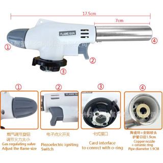 Alat Las Gas Flame Gun Portable Mini Kepala Handy Torch Bakar Praktis