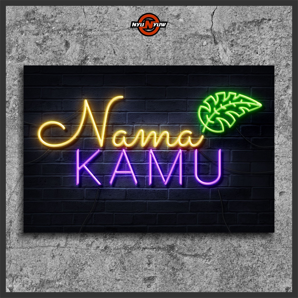 Hiasan Dinding Custom Text - Kamar Walldecor Neon Custom Nama - Poster Aesthetic NEON Dekorasi Kamar