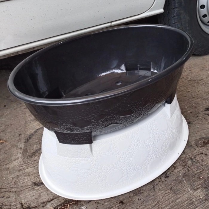 POT BONSAI OVAL 10 PUTIH,PANJANG 50 CM,POT BONSAI BESAR HITAM,TERACOTA