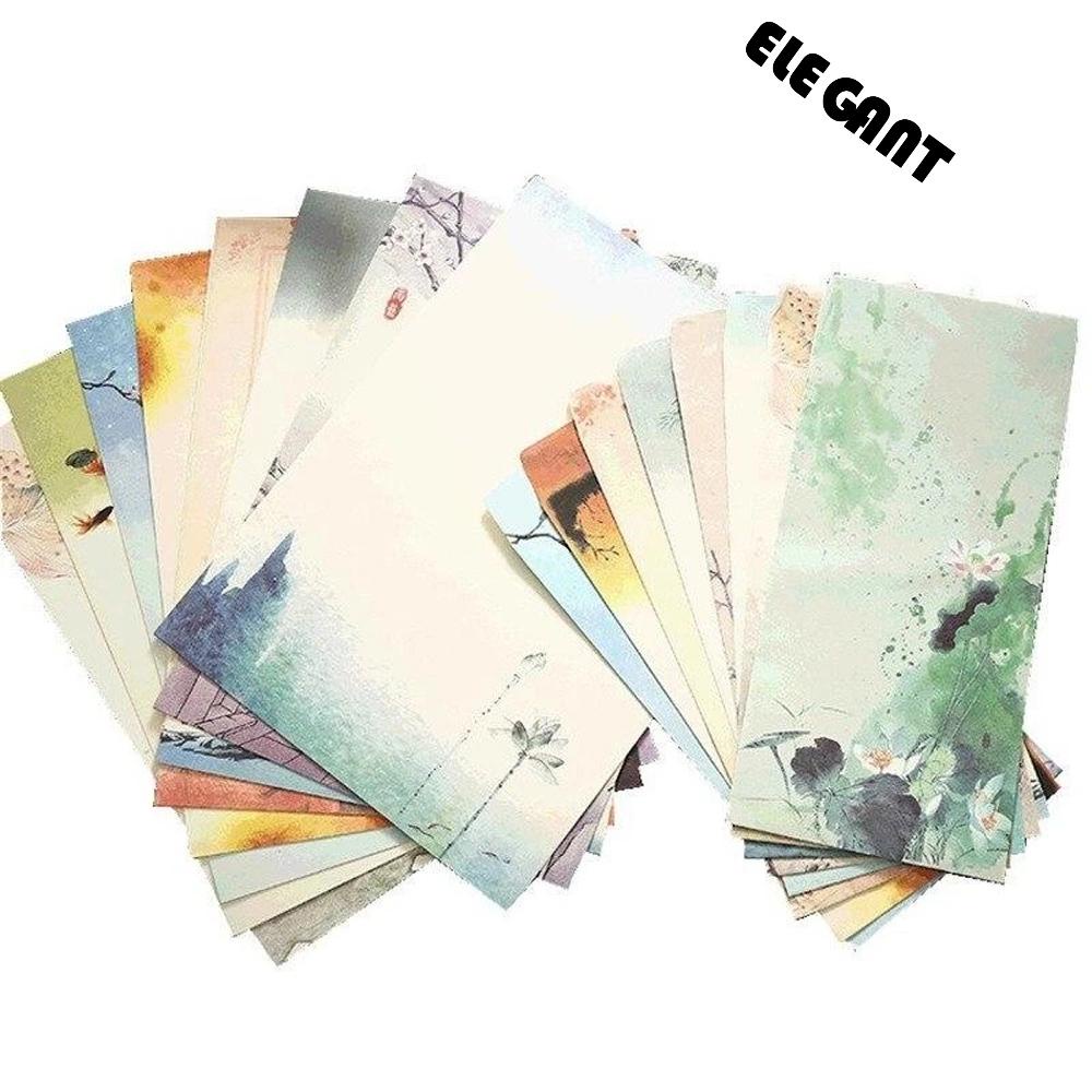 ELEGANT Office Supplies Writing Paper Letter Ink Painting Vintage Envelope Envelope Paper Letter Pad Message School Supplies Classic Letter Paper Chinese Style Stationery Papers