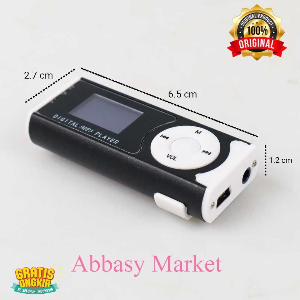 MP3 Player  Dengan Slot TF &amp; Clip &amp; LED Flashlight - GC8945