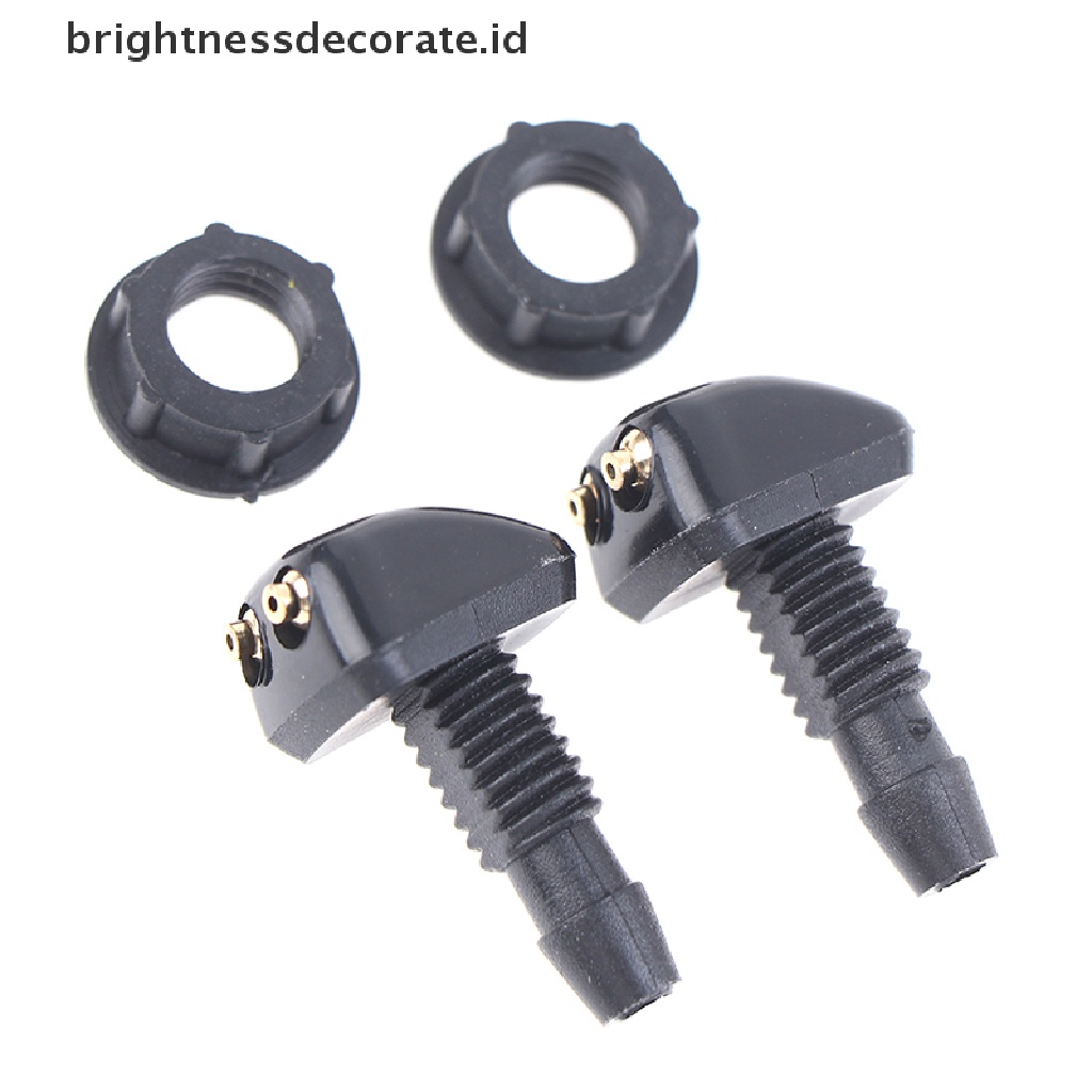 [Birth] 2x Universal Front Windshield Washer Wiper Nozzle er Outlet Semburan Air [ID]