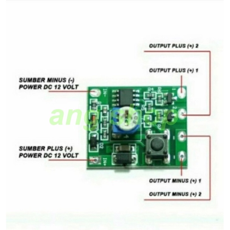 Per 20 Pcs BK-S24 PcB Modul Kedip Strobo 2 Channel 6 Mode Manual 1 Otomatis BK S24