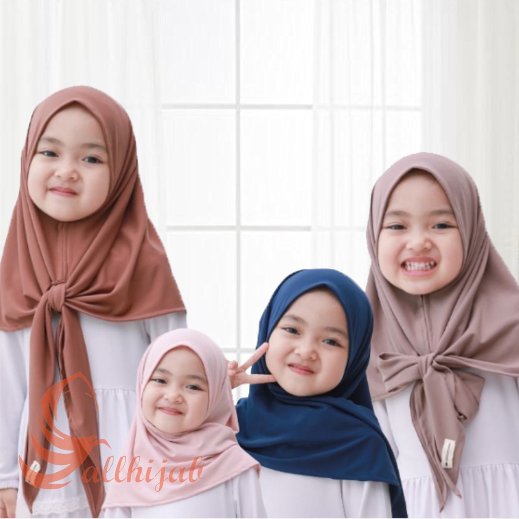 PART I Hijab Segitiga Instan Anak Bahan Jersey PART 1 Ready 20 warna / Jilbab instan anak / Pashmina instan anak jersey