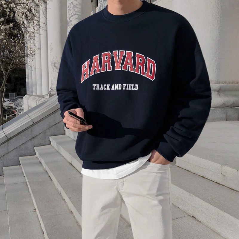 Sweatshirt Basic HARVARD II Sweater Crewneck Print DTF II Size M - XL Anak &amp; Dewasa ( Pria &amp; Wanita )