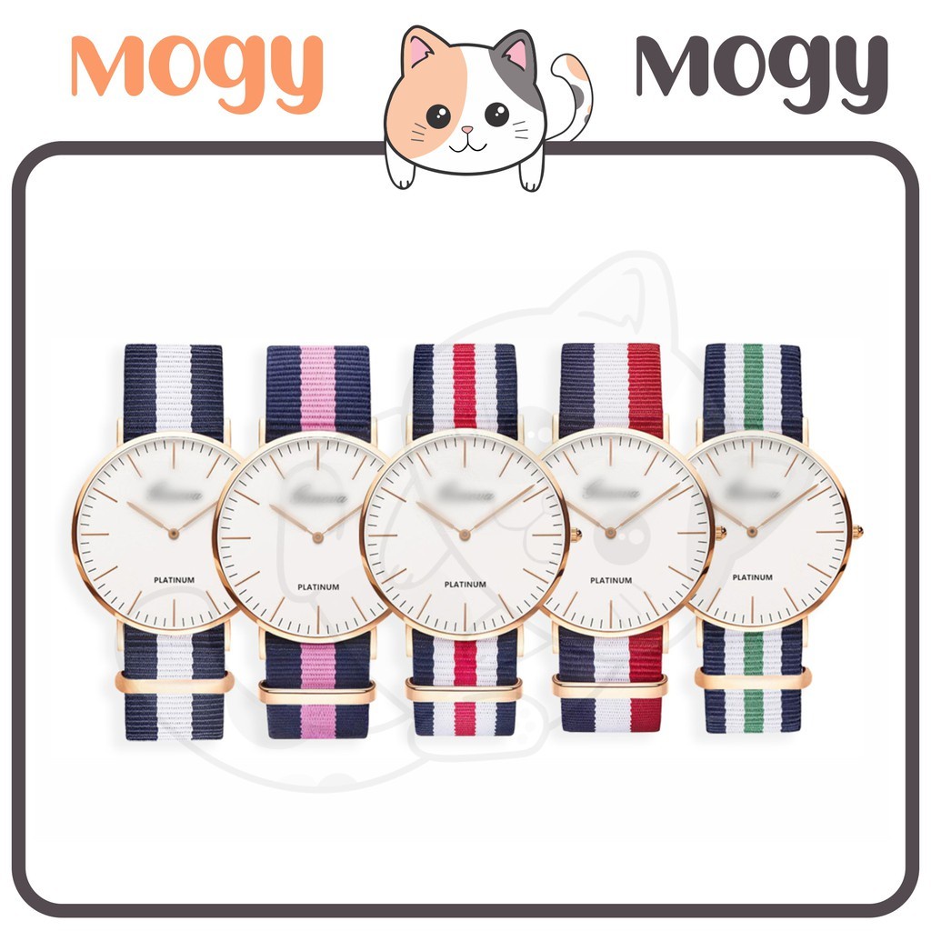 MOGYMOGY J102 Jam Tangan Wanita Kanvas Jam Analog Canvas Unisex Watch