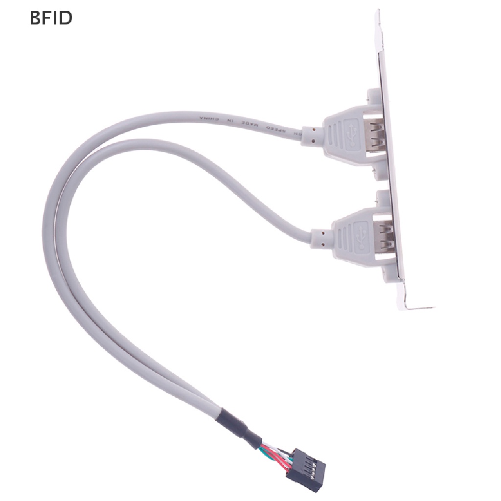 [BFID] 1pc 2port USB2.0 Ekspanding Panel Belakang Ke Motherboard USB Header Adapter [ID]