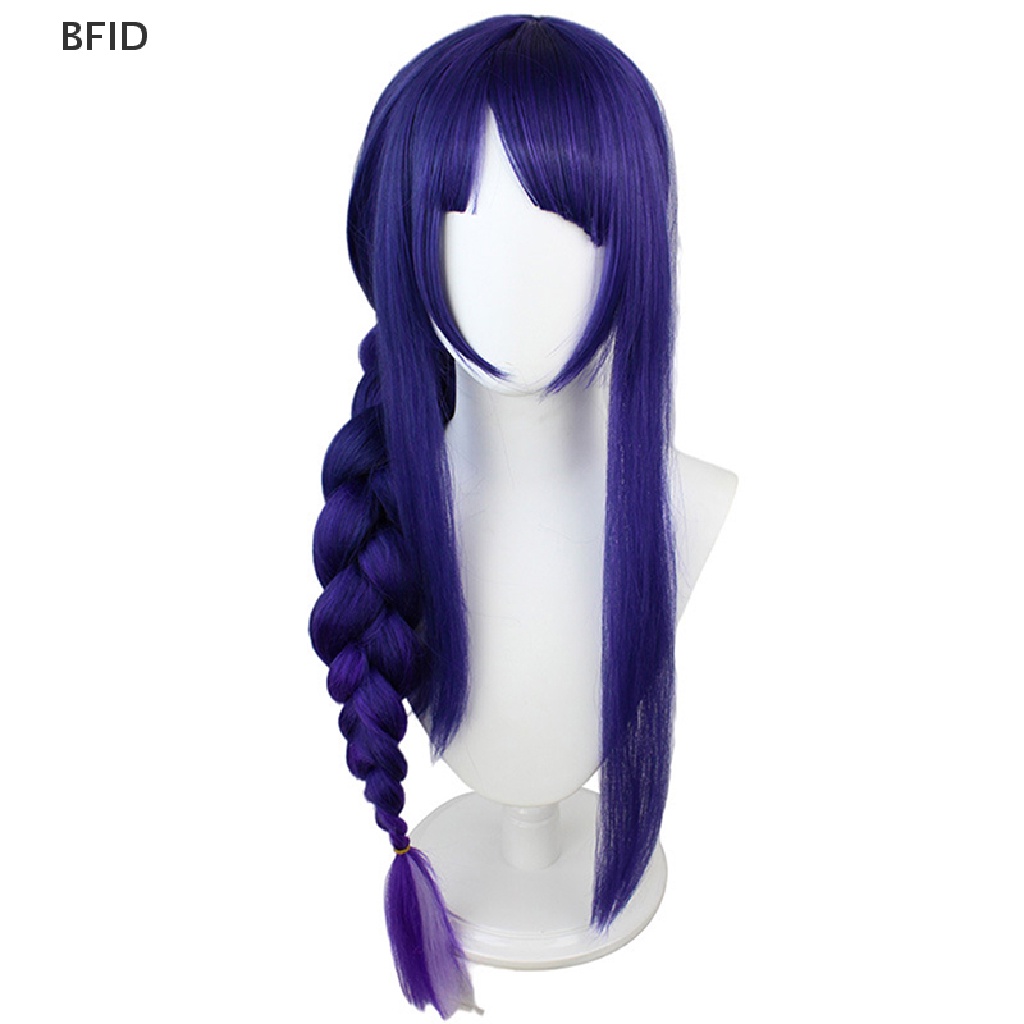 [BFID] Genshin Impact Cosplay Raiden Sho Wig Cosplay Anime Wig Rambut Palsu Halloween [ID]