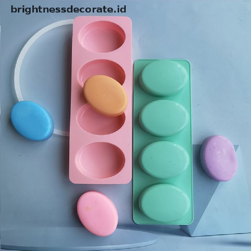 [Birth] Cetakan Sabun Silikon Handmade 4rongga Type Bar Making Mould Tool Resin Craft [ID]