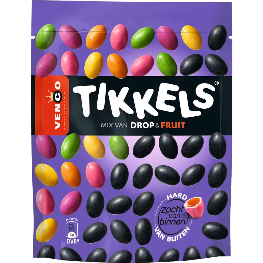 

Permen Venco Tikkels Mix Van Drop Licorice and Fruit 245 Gram