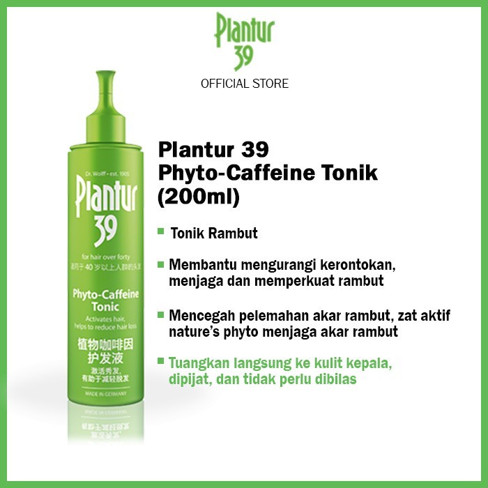 TONER RAMBUT RONTOK PLANTUR 39 PHYTO CAFFEINE TONIC 200ML ORIGINAL