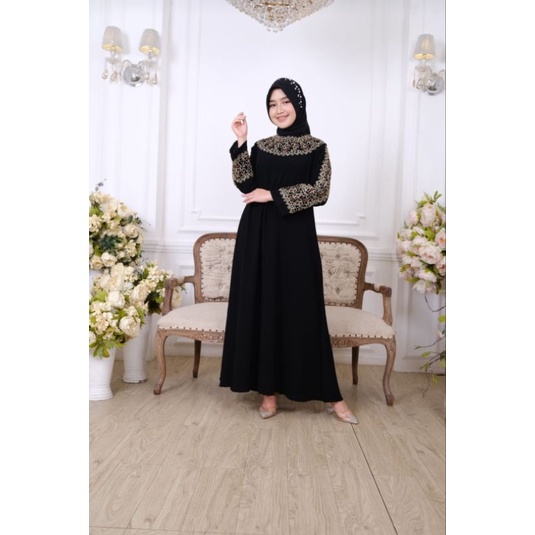 Gamis bordier terbaru /drees /maxi/perlengkapan haji dan umroh