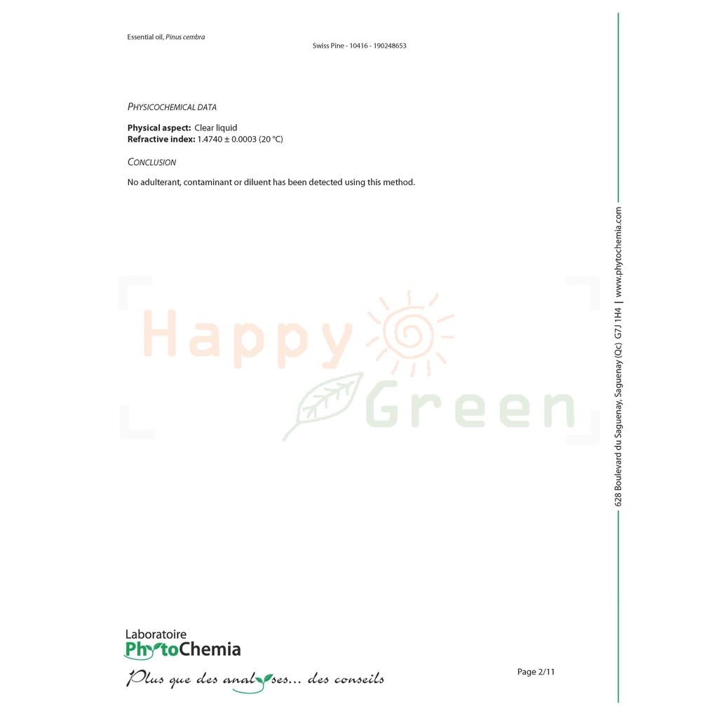 Happy Green Swiss Stone Pine Essential Oil (10 ml)- Minyak Swiss Stone