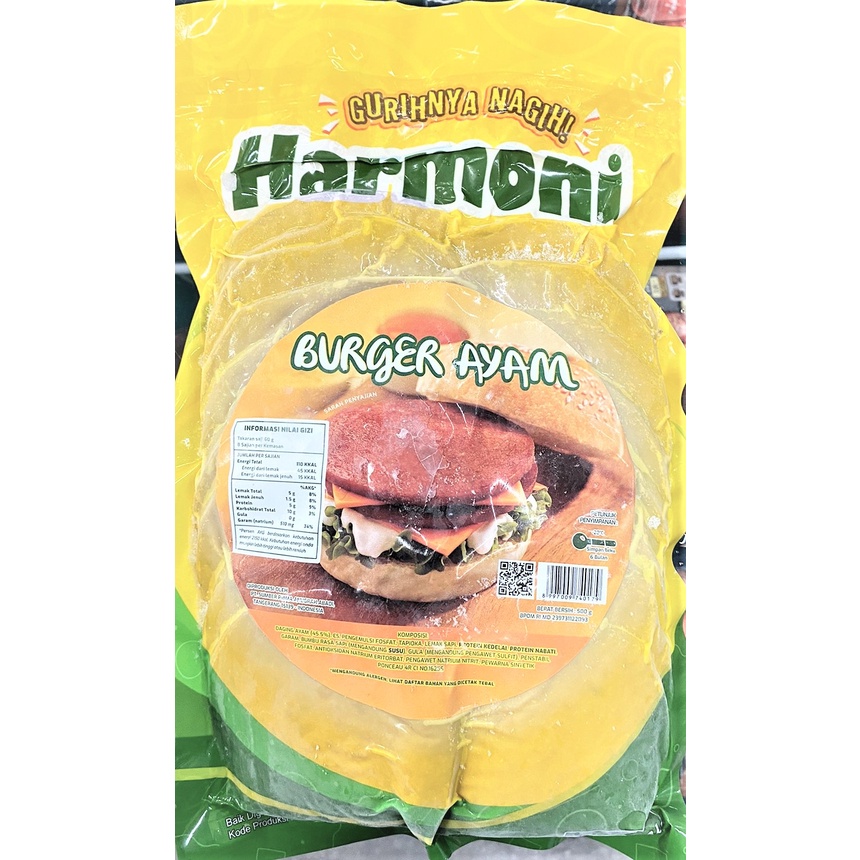 

Harmoni Burger Ayam 500gr
