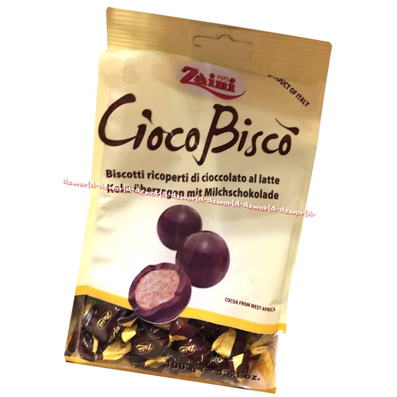 Zaini Cioco Bisco Biscotti Ricoperti 100gr Noughita Cokelat Praline Coklat Naget Chocolate Zainy