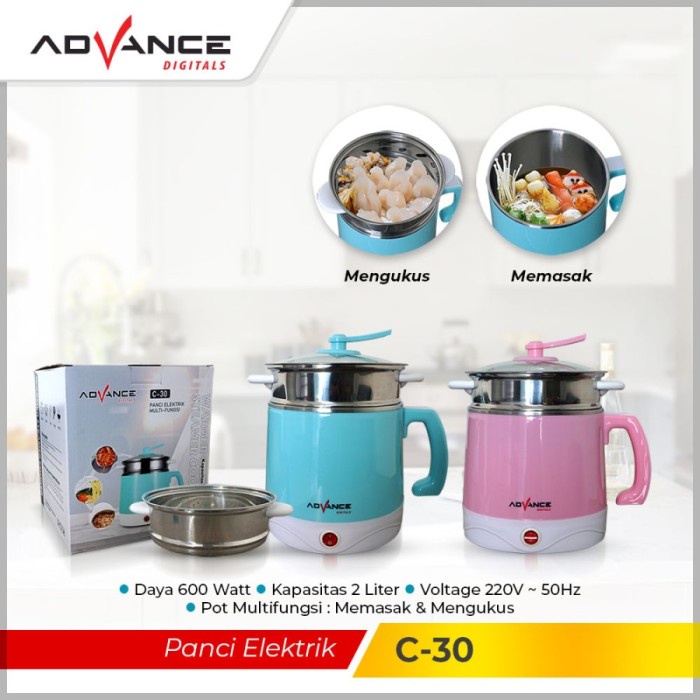 panci listrik Panci Listrik Elektrik Multifungsi Advance C30 Multi Fungsi Serbaguna(P3E9) Panci List