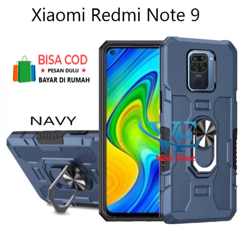 CASING XIAOMI REDMI NOTE 9-HARD CASE STANDING  ROBOT  HIT EYE RING--SOFT CASE STANDING ROBOT  XIAOMI