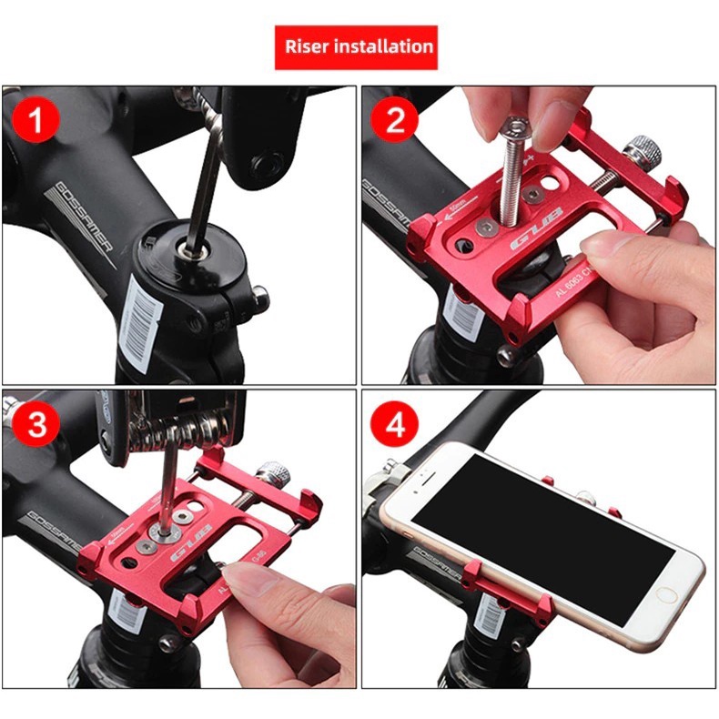 Trend-GUB P30 Original Phone Holder Hp Sepeda Motor Alumunium Alloy