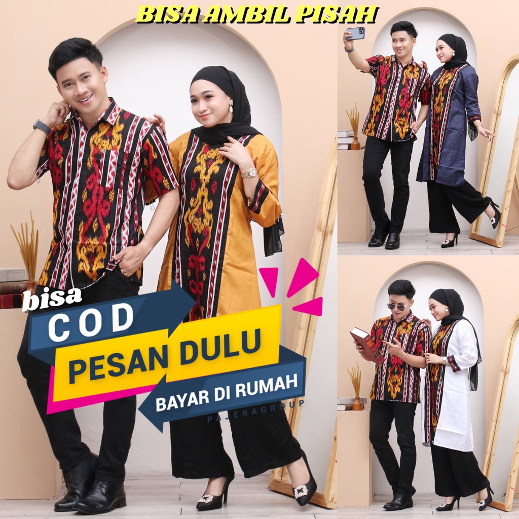 baju dress batik wanita kekinian couple modern dewasa terbaru 2023 pesta mewah kondangan jumbo songket tunik batik