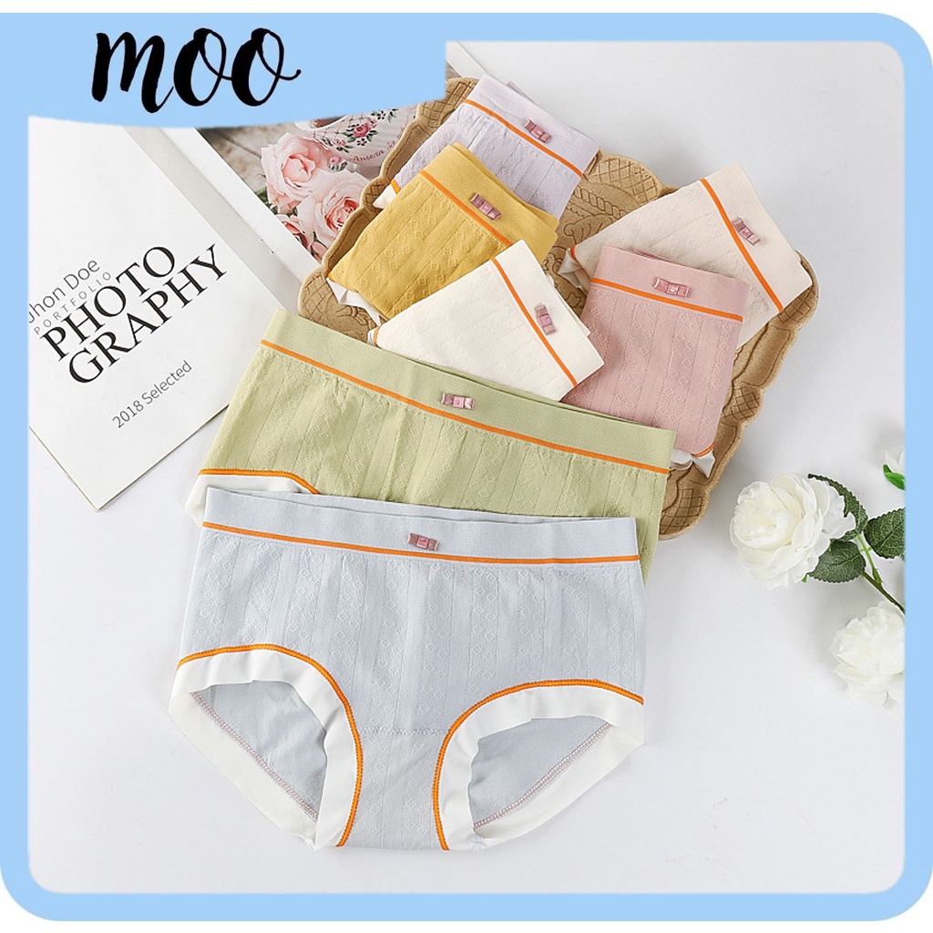 MOO C672 Celana Dalam Wanita Elastis Bahan Import Mid Waist Cd Undies