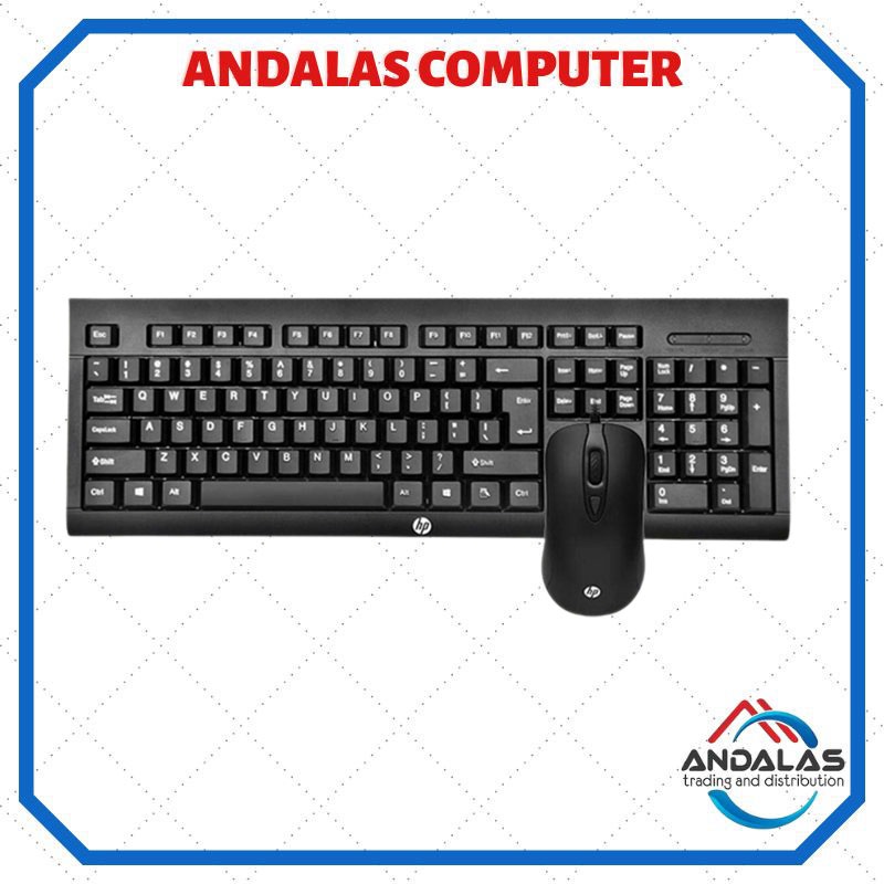 PAKET COMBO Keyboard Mouse USB HP KM-100 OPTICAL WIRED KABEL Oringinal
